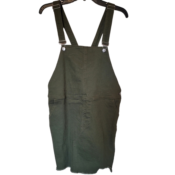 The Cove Dresses & Skirts - THE Cove olive green overall dress skirt Medium